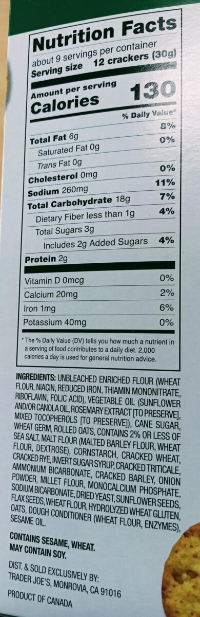 Multigrain Crackers